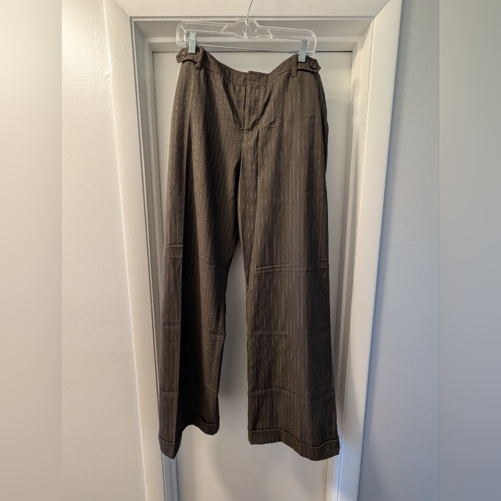 Merona Women's Dark Brown Pinstripe Dress Pants